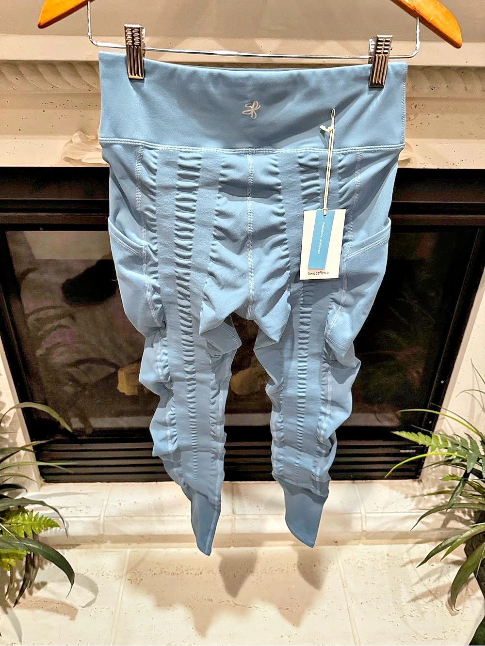 Sweetflexx Resistance Activewear Blue Leggings Size 8 NWT